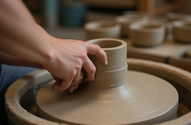 地元の陶芸ワークショップ