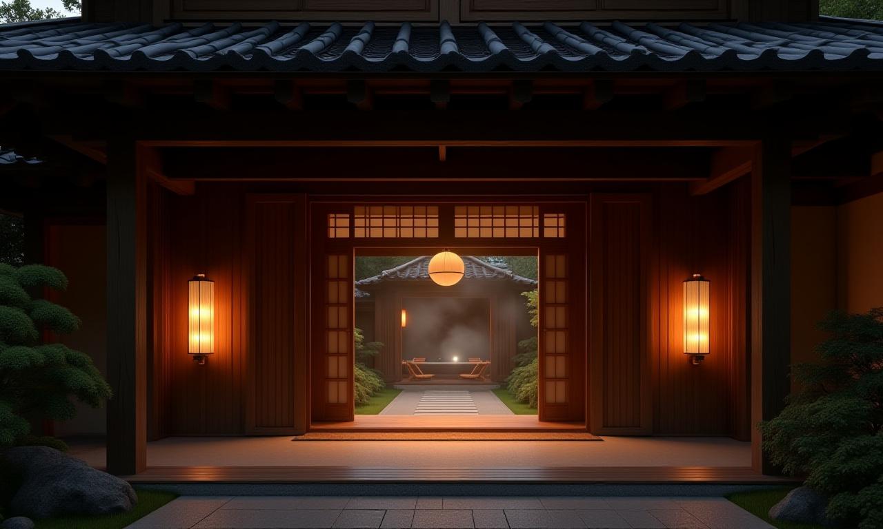 Talvariontekの想いを伝える温泉旅館の豪華な入り口